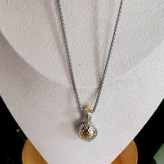 Round Hammered Necklace