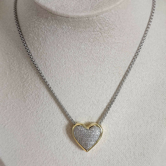 2Tone Heart Necklace