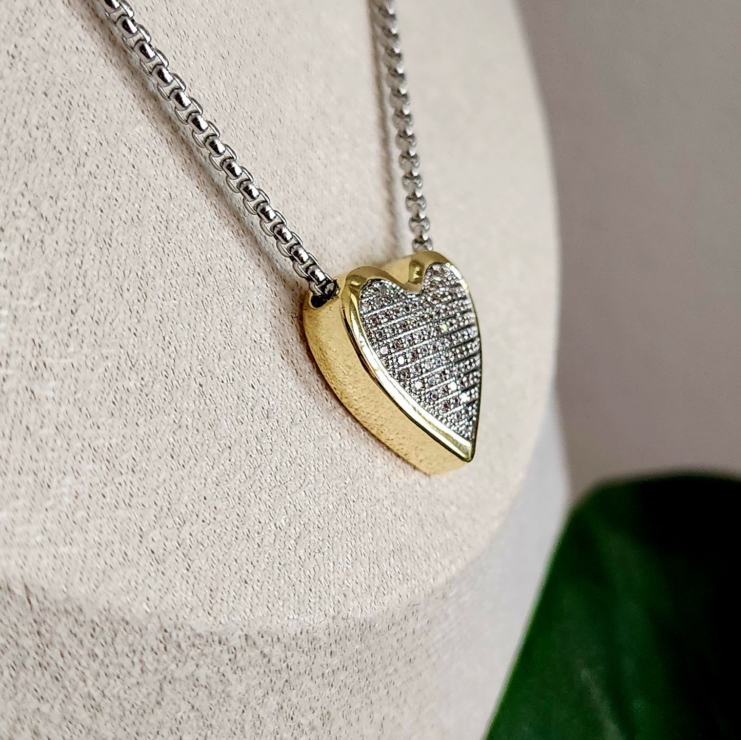 2Tone Heart Necklace