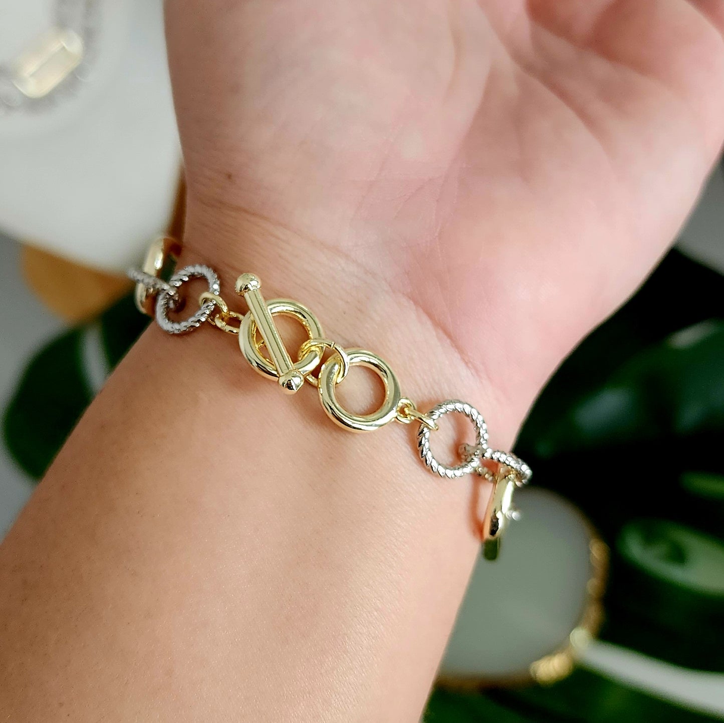 Rectangle Link Bracelet