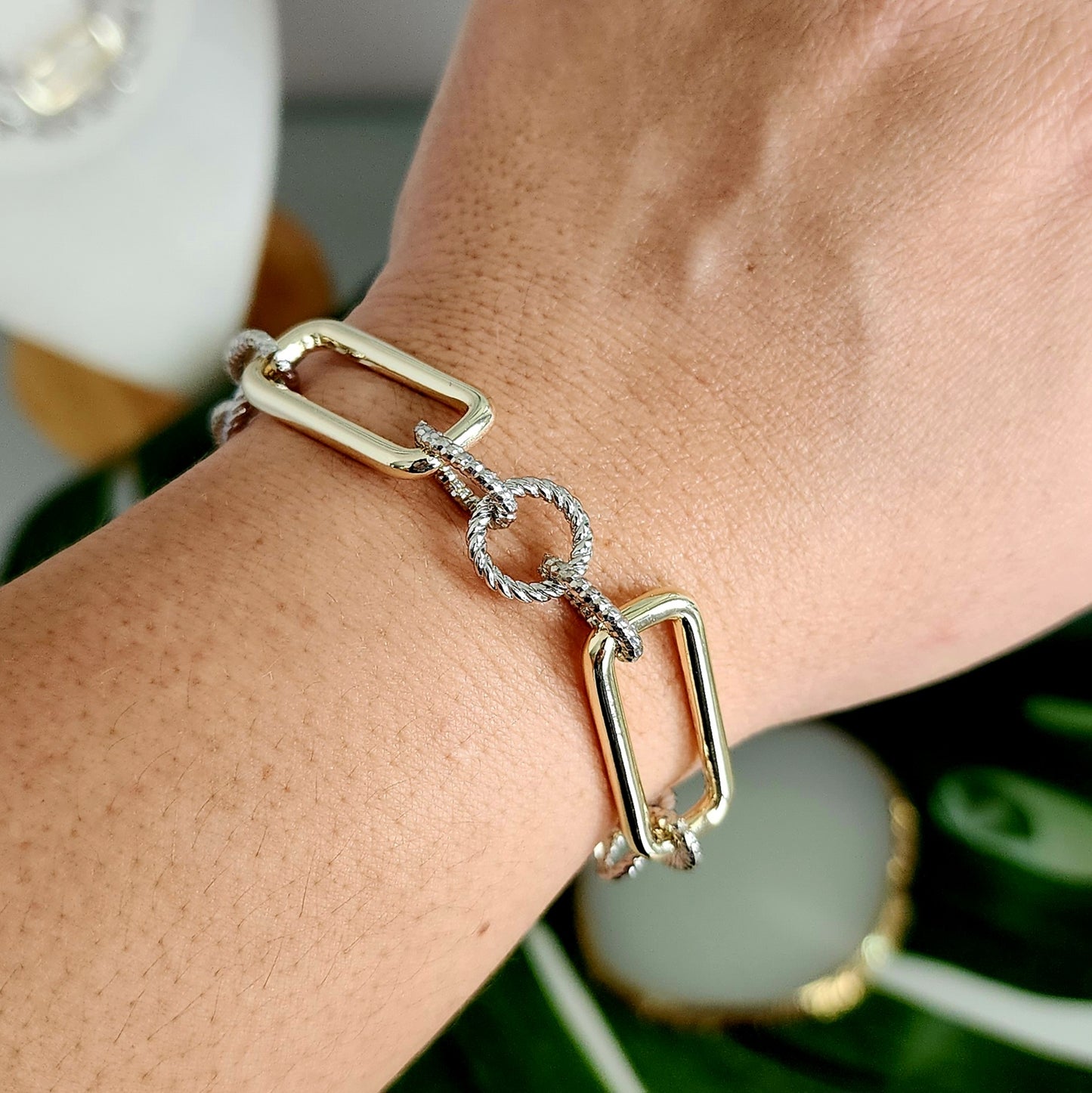 Rectangle Link Bracelet