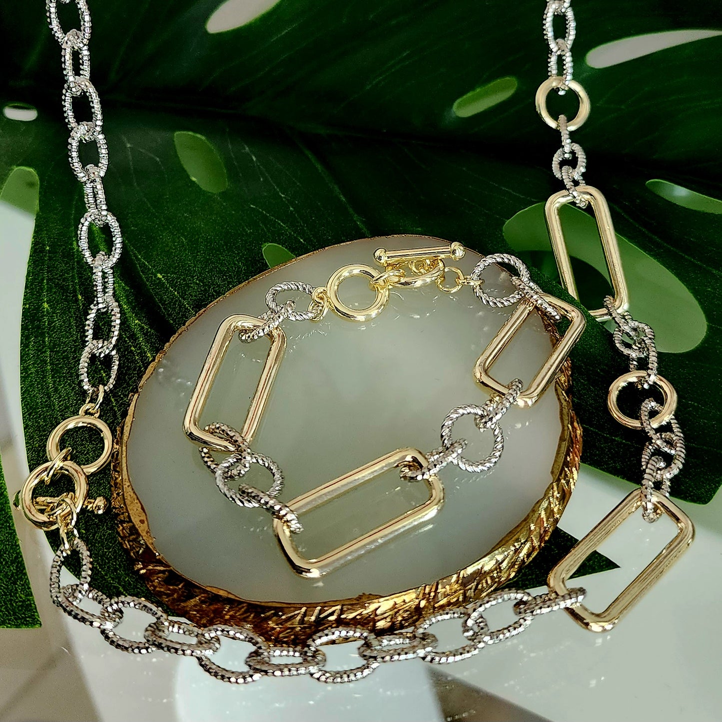 Rectangle Link Necklace