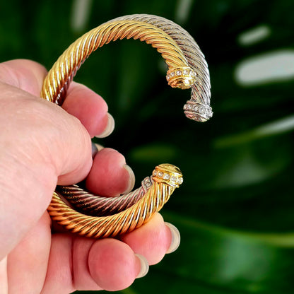 Basic Cable Bracelet with Zirconias