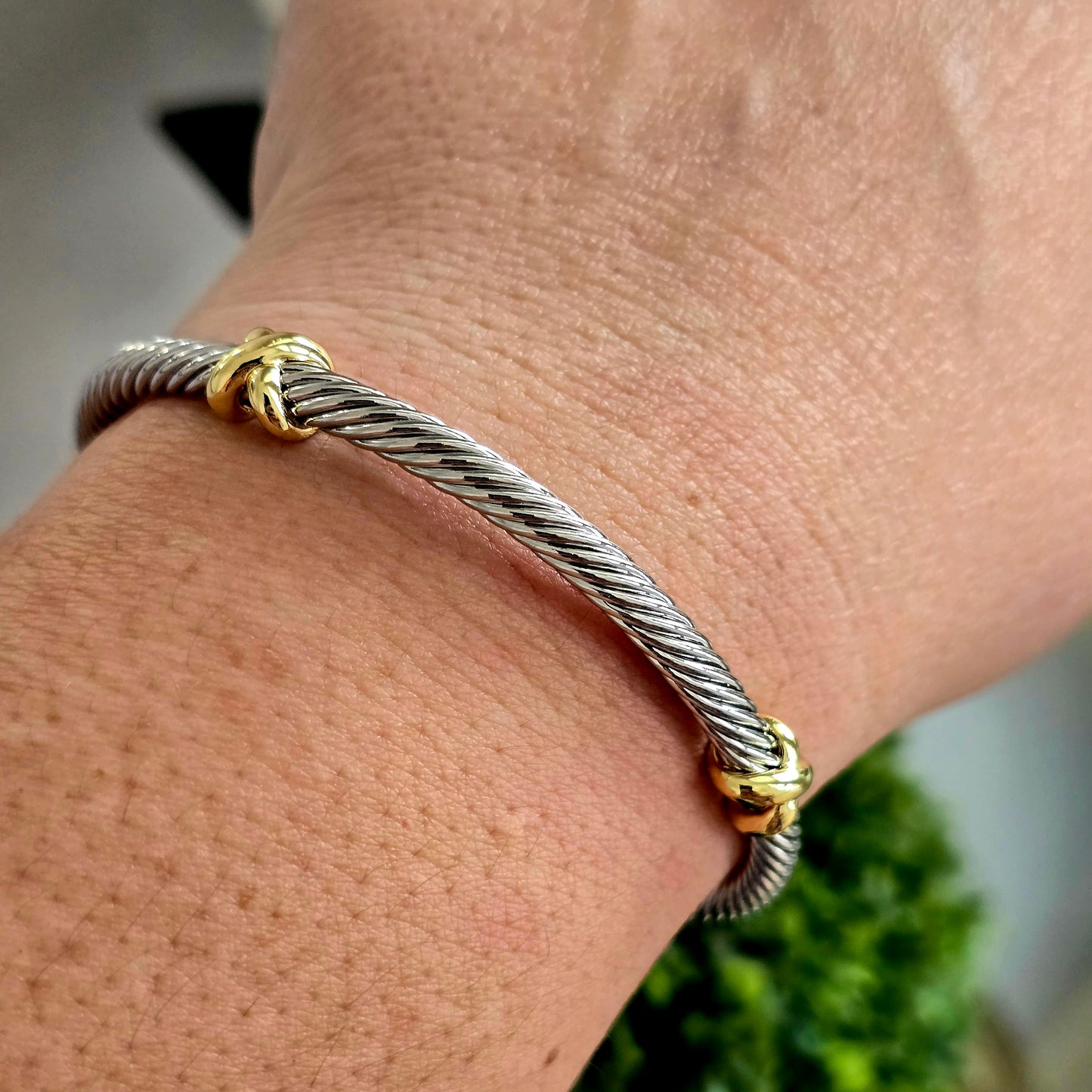 Two X Cable Bracelet