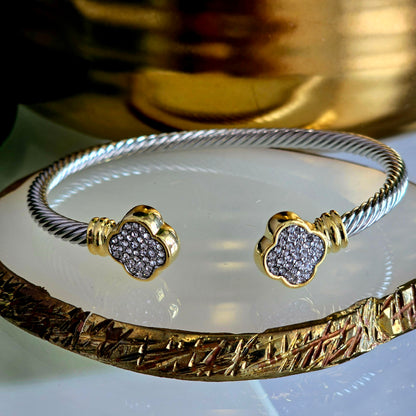 Four Leaf Clover Cable Bracelet